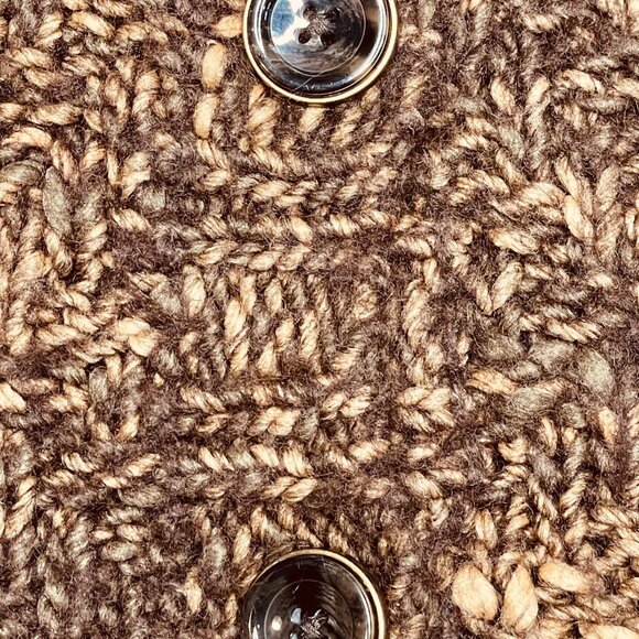 Jones New York Brown Marled Button-Front Cardigan Sweater (Medium) - Picture 11 of 11